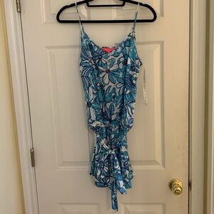 Blue Floral Lily Pulitzer romper size M.